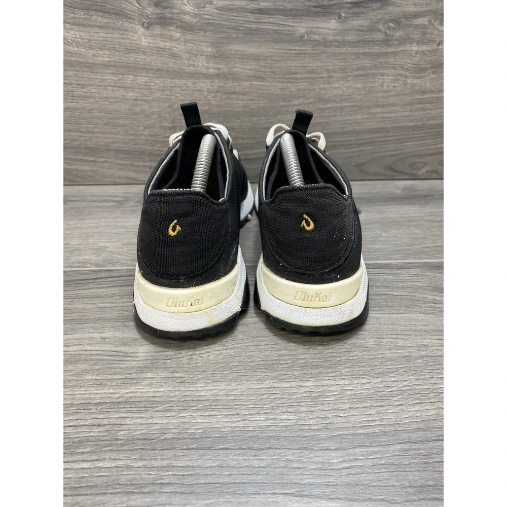 OLUKAI Shoes Womens US 10 Black Huia Mesh Lace-Up Athletic Sneakers